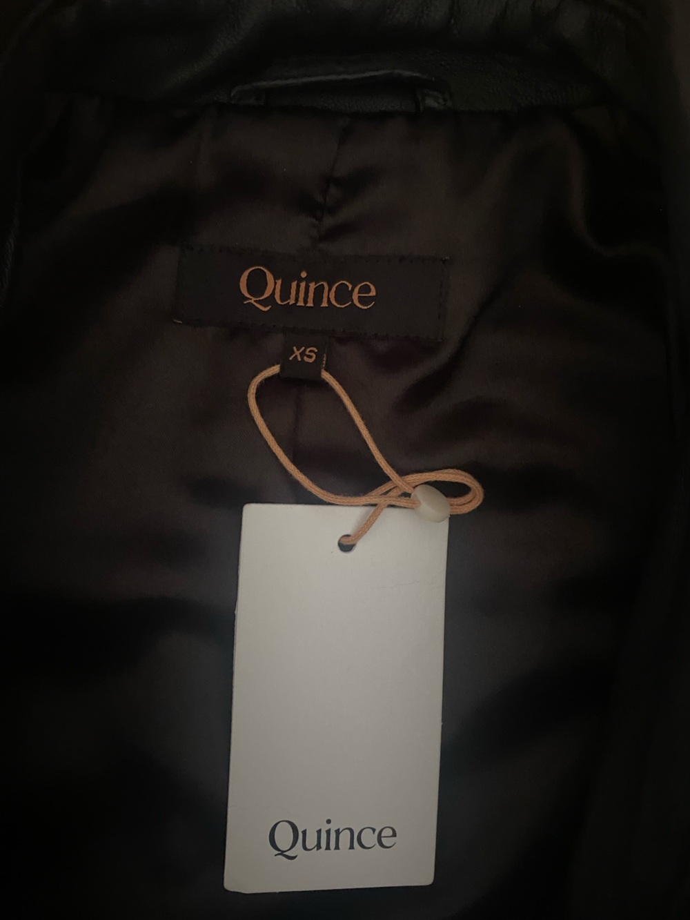Quince Black Leather Bomber Jacket - Picture 2 of 11
